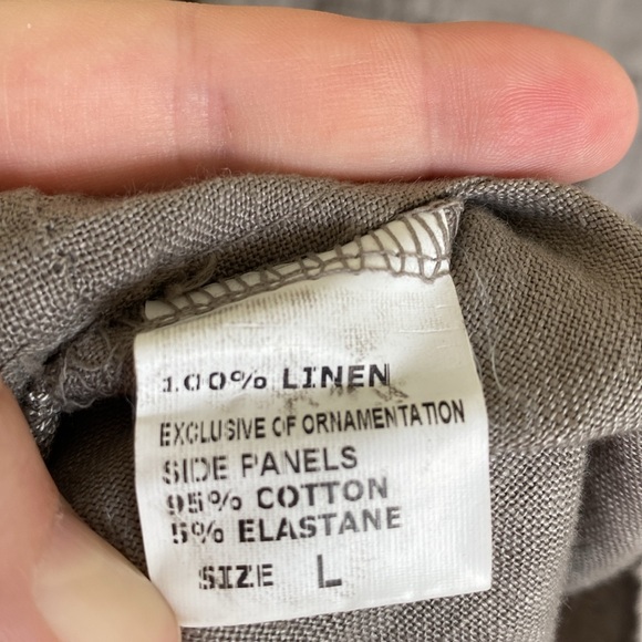 Lina Tomei 100% Linen Dress Made in Italy Size L - Picture 9 of 9